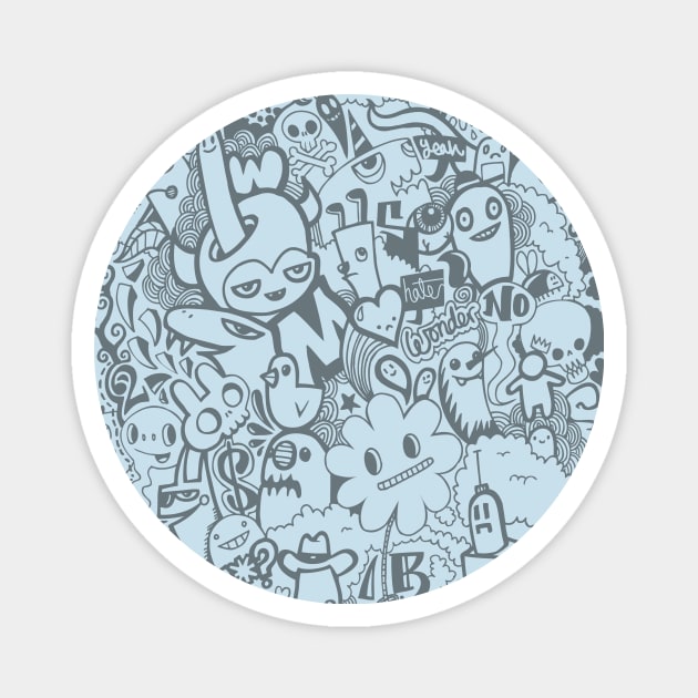 Faded Doodle Magnet by wotto